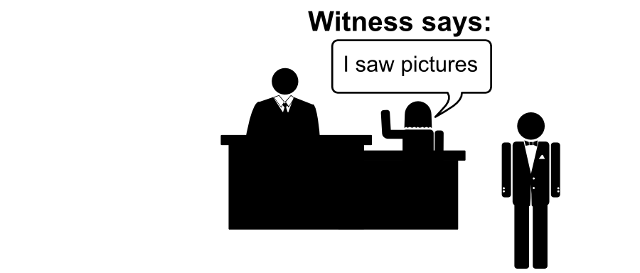 I saw pictures Witness says: