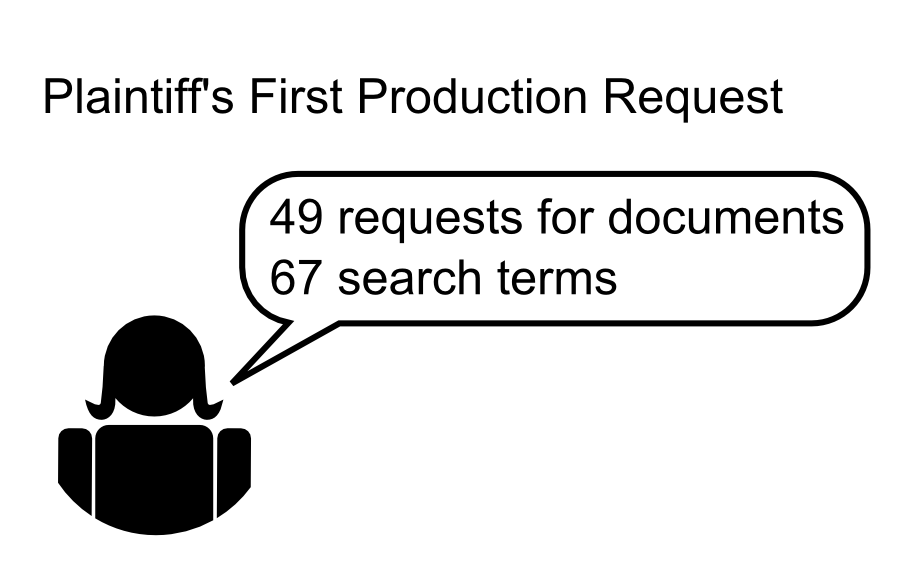 49 requests for documents 67 search terms Plaintiff's First Production Request