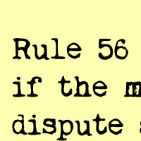 RULE 56. SUMMARY JUDGMENT